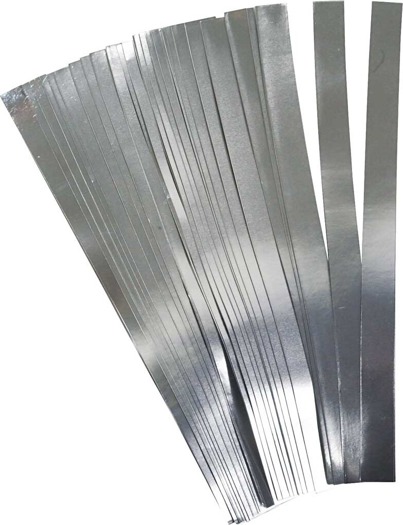 Stjernestrimler - L 45 Cm - Ø 6 5 Cm - B 15 Mm - Sølv - 100 Strimler