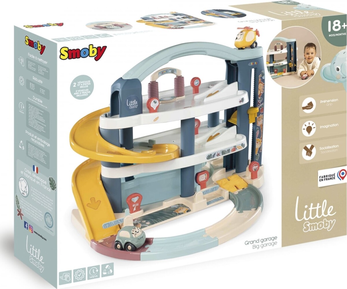 Smoby - Big Garage - Stor Legetøjs Bilgarage - Little Smoby