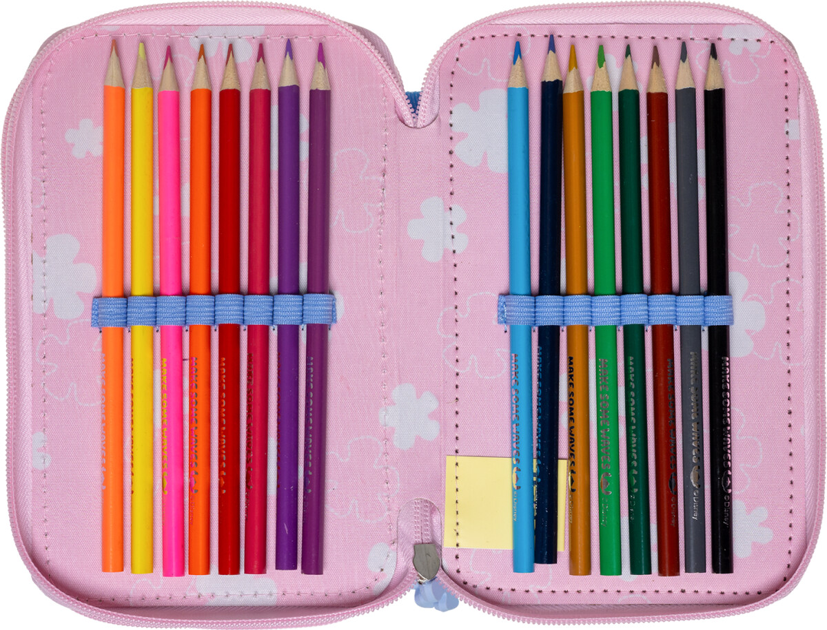 Stor - Stitch Fyldt Dobbelt Penalhus - 195 X 125 X 5 Cm