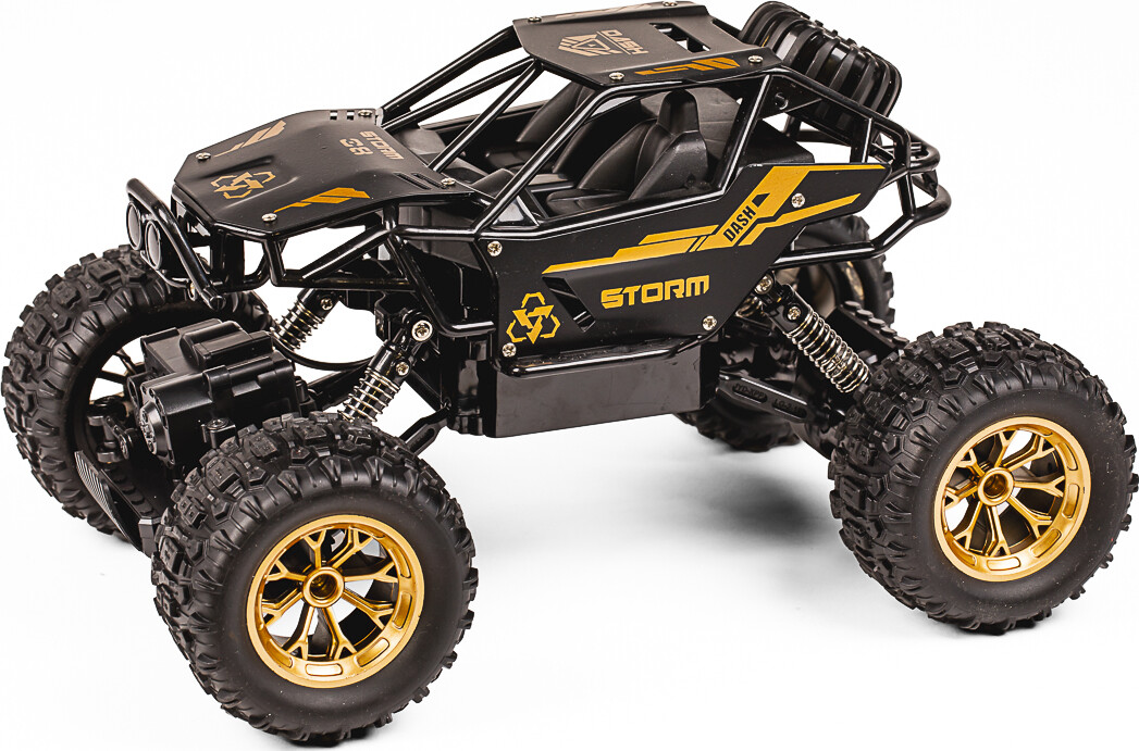 Tec-Toy - Storm Crawler Rc Fjernstyret Offroad Bil - Guld