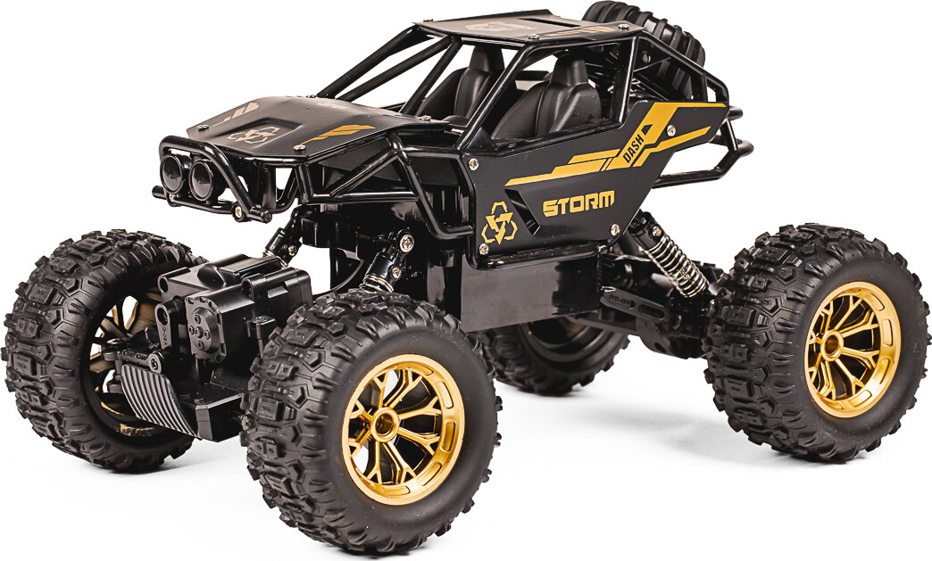 Tec-Toy - Storm Crawler Rc Fjernstyret Offroad Bil - Guld