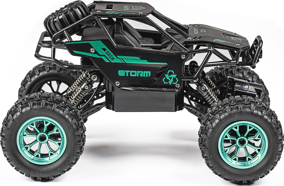 Tec-Toy - Storm Crawler - Rc Fjernstyret Offroad Bil - 15 Kmt - Grøn