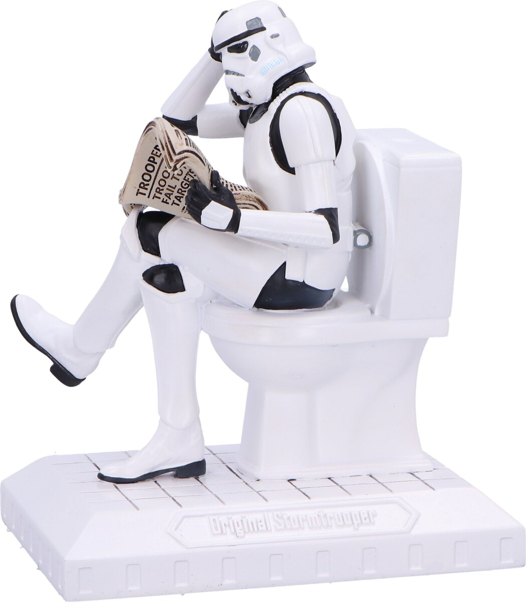 Stormtrooper Figur På Toilet - Star Wars - 14 Cm