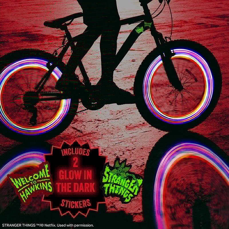 Stranger Things 5 Led Bike Lights And Stickers
