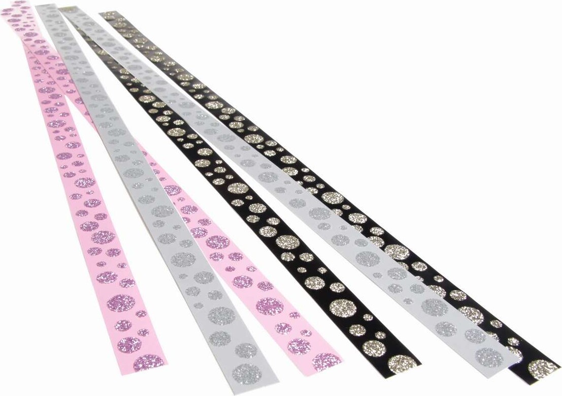 Strimler Selvklæbende Pinksortsølv 15X420Mm 6Stk - Syrefri