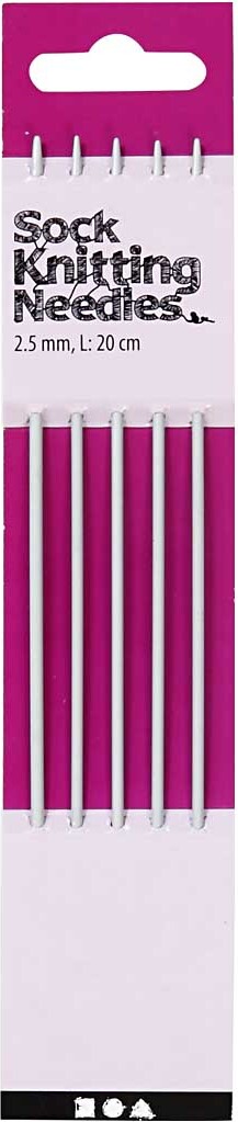 Køb Strømpepinde Sæt - Metal - ø 2,5 Mm - L 20 Cm fra Creativ Company ...