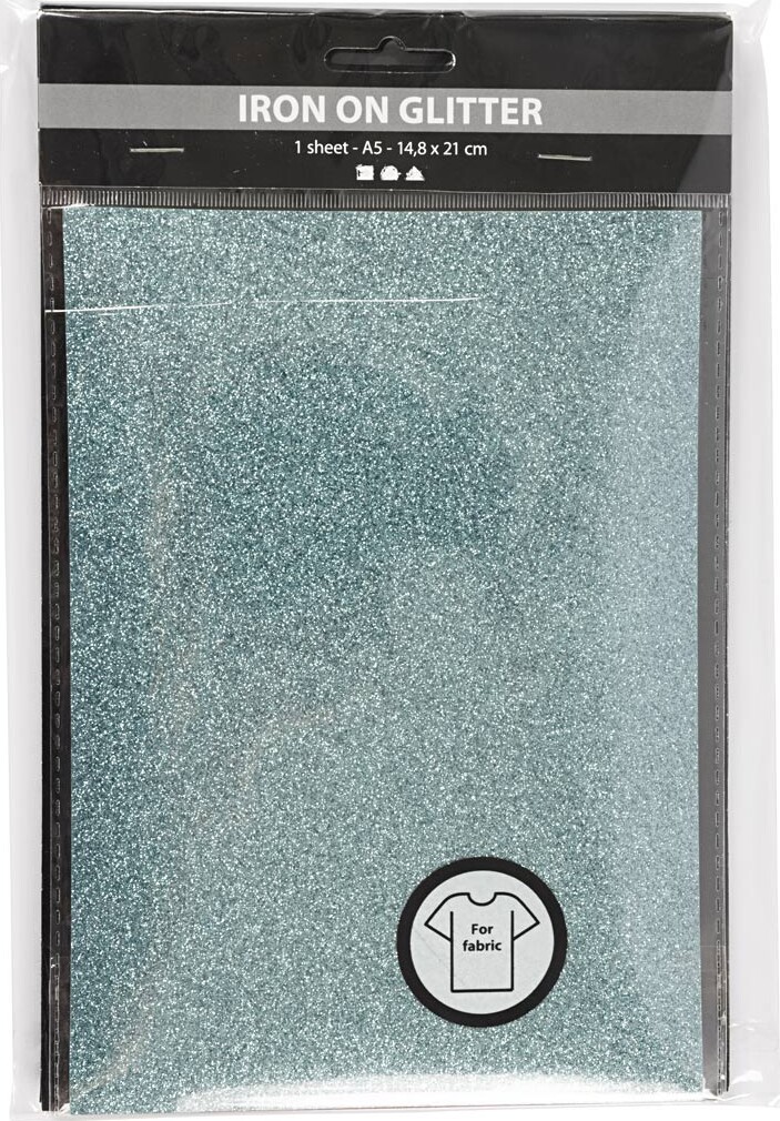 Strygestof - 148X210 Mm - Glitter - Assorterede Farver - 6 Ark