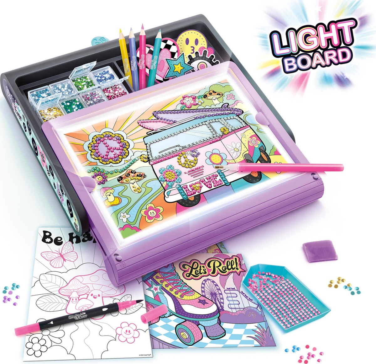 Style 4 Ever - Diamond Art 3-I-1 Etui Med Led-Lys