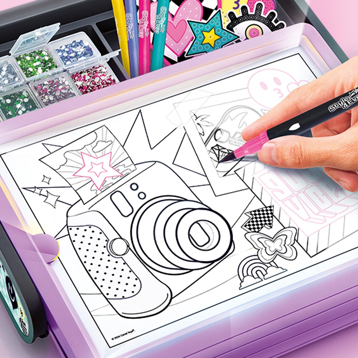 Style 4 Ever - Diamond Art 3-I-1 Etui Med Led-Lys