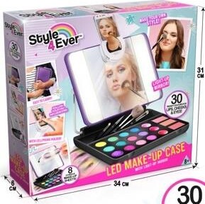 Style 4 Ever - Led Make Up Case Med Lys - Makeup Sæt Til Børn