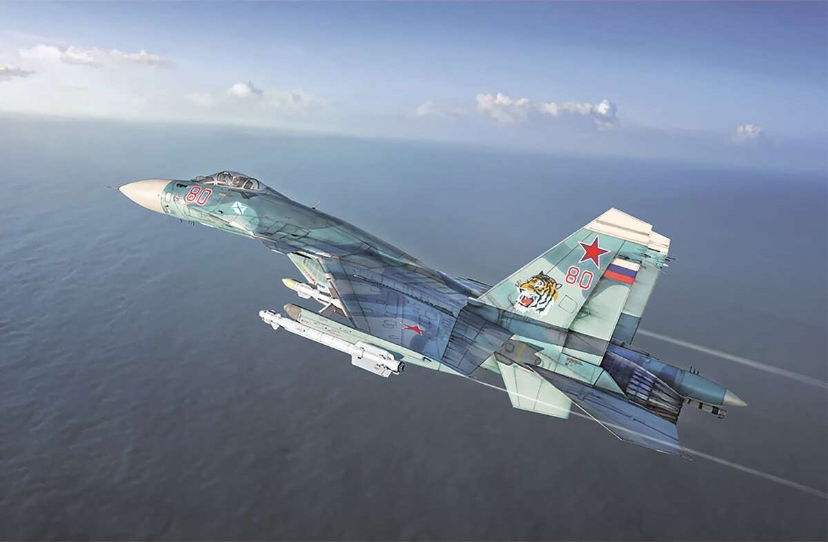 Italeri - Su-33 Sea Flanker-D Model Fly Byggesæt - 0197