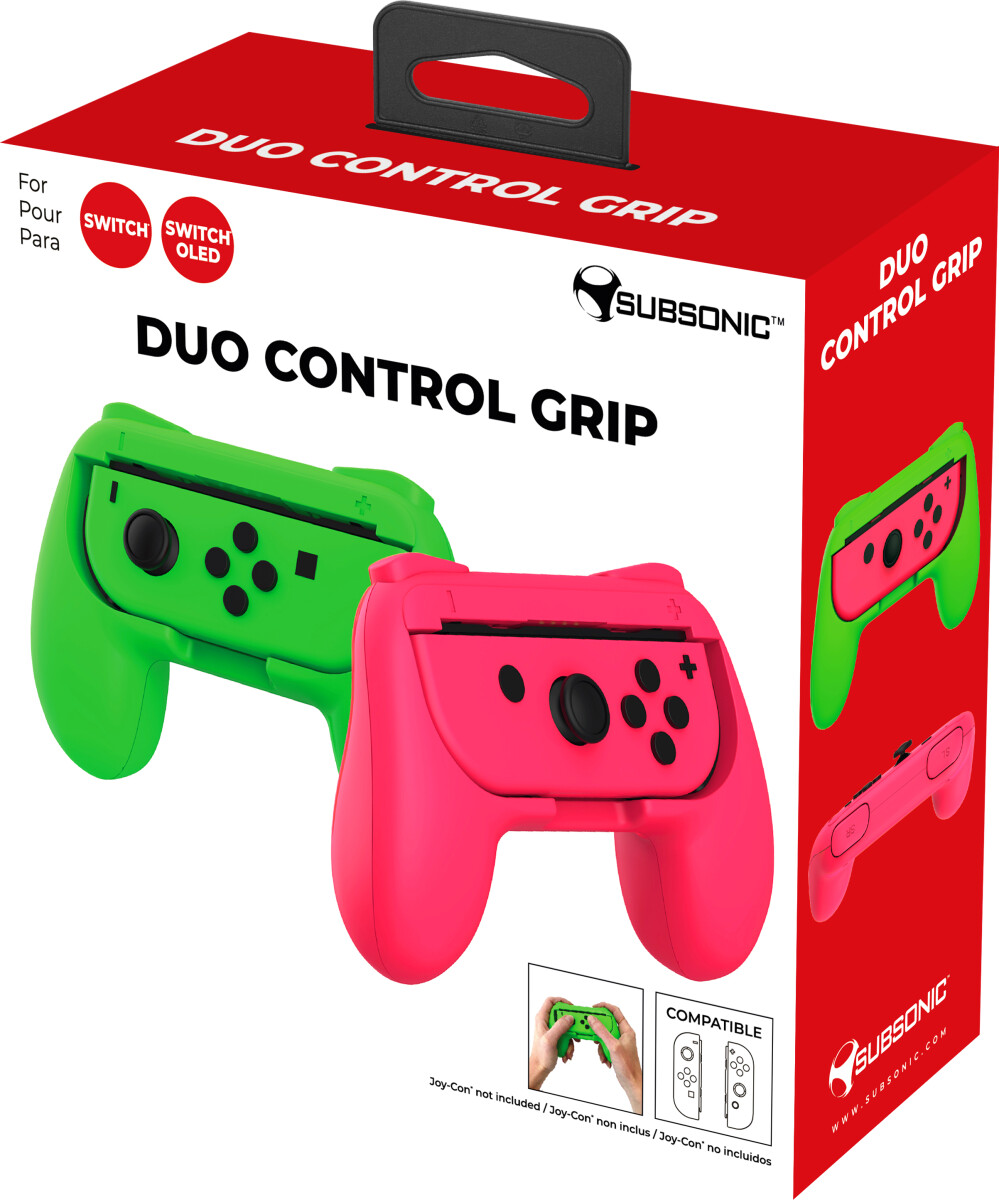 Subsonic Duo Control Grip Colorz - Pink Green Switch Switch Lite Switch