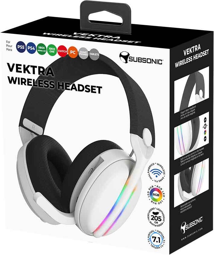 Subsonic Wireless Headset All Platforms Led 71 Multi