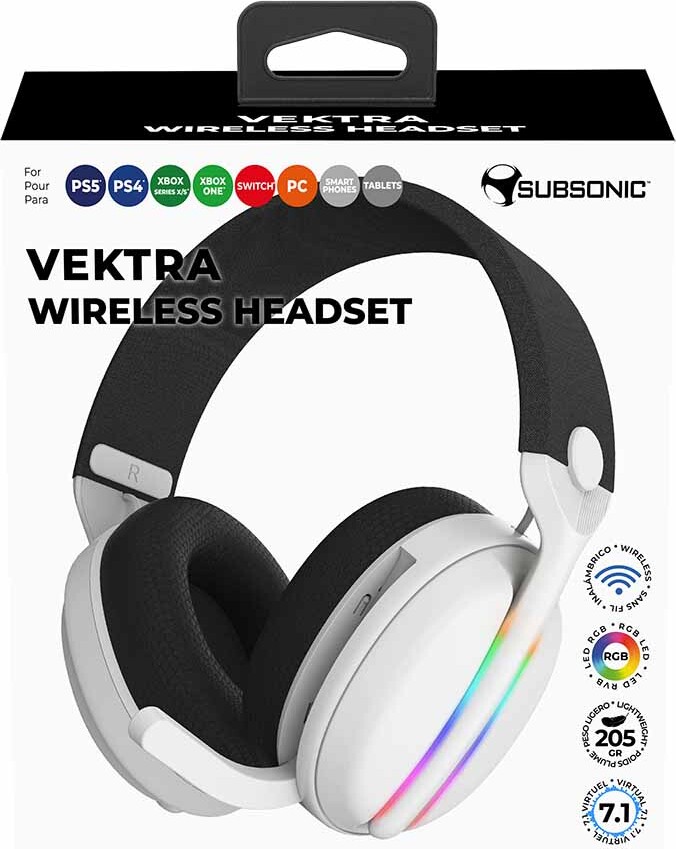 Subsonic Wireless Headset All Platforms Led 71 Multi