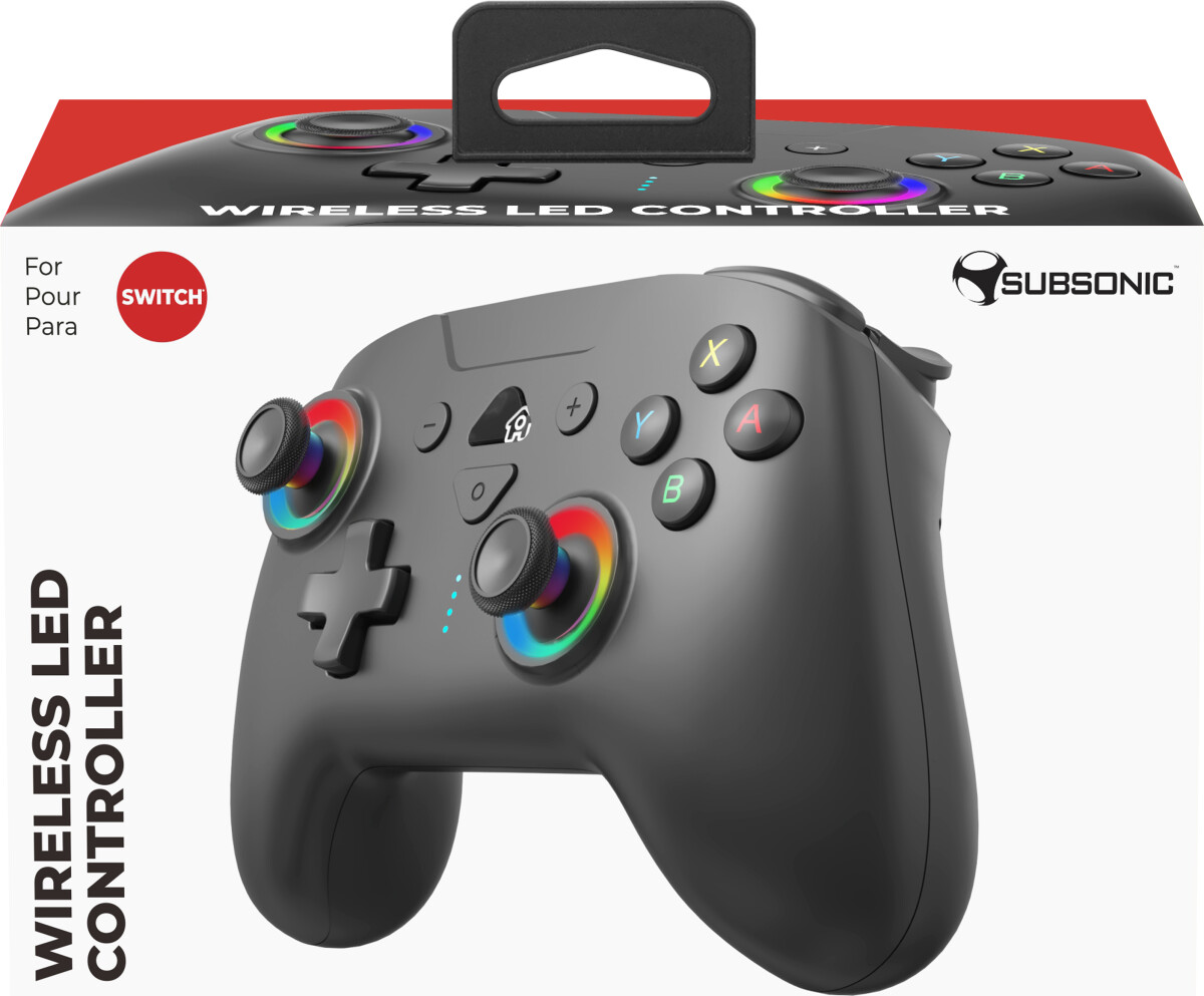 Subsonic Wireless Led Controller Black - Nintendo Switch