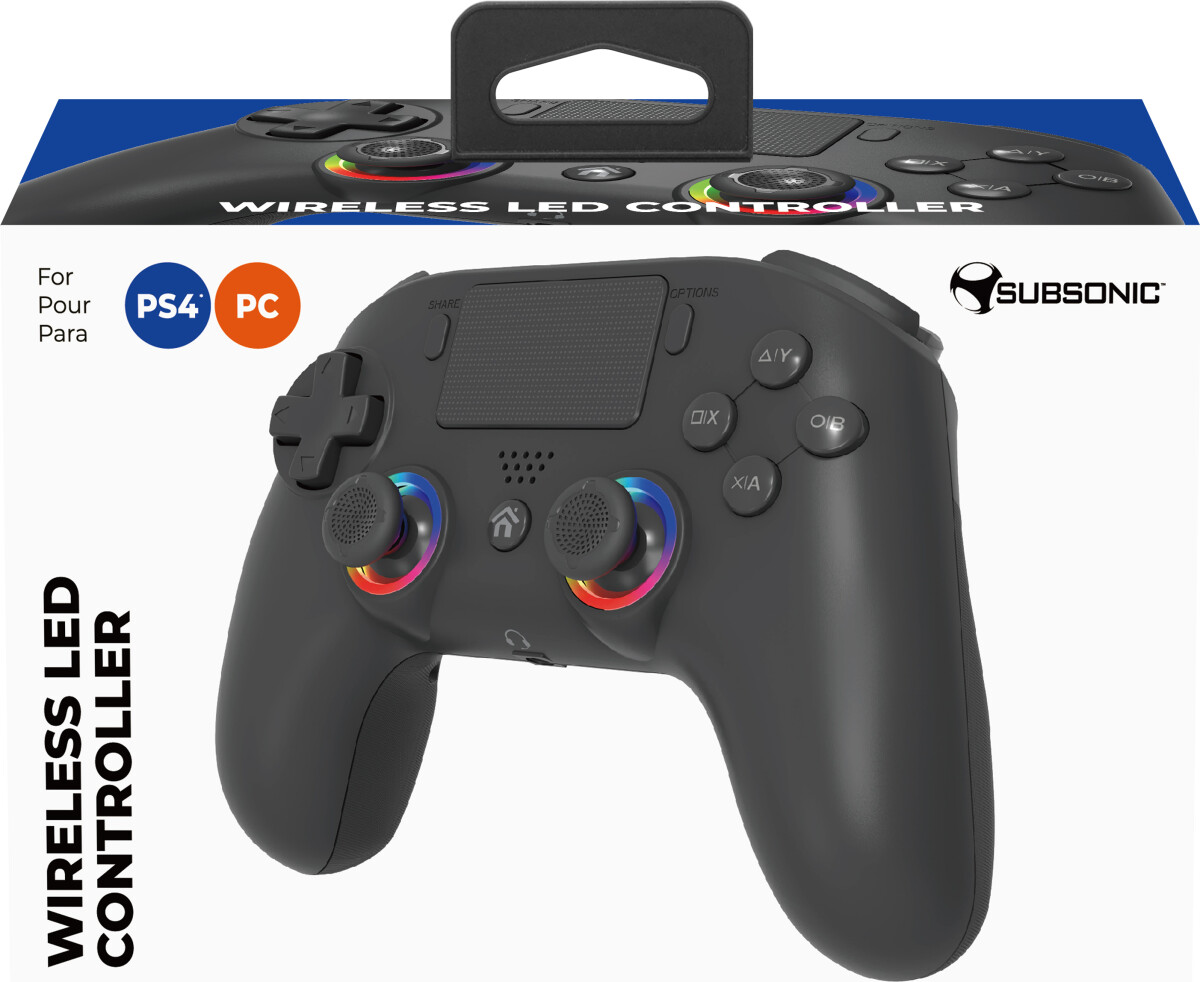 Subsonic Wireless Led Controller Ps4 Black - Ps4Pc