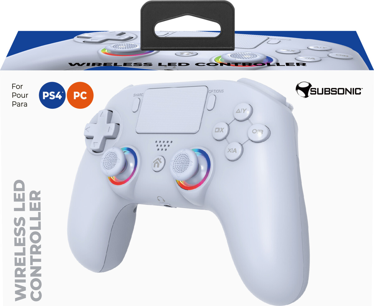 Subsonic Wireless Led Controller Ps4 White - Ps4Pc