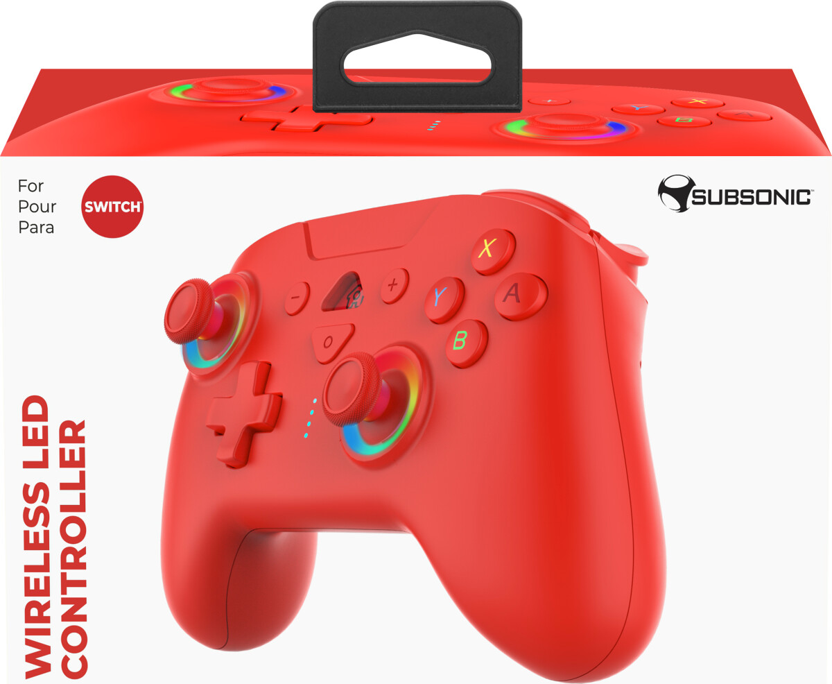 Subsonic Wireless Led Controller Red - Nintendo Switch