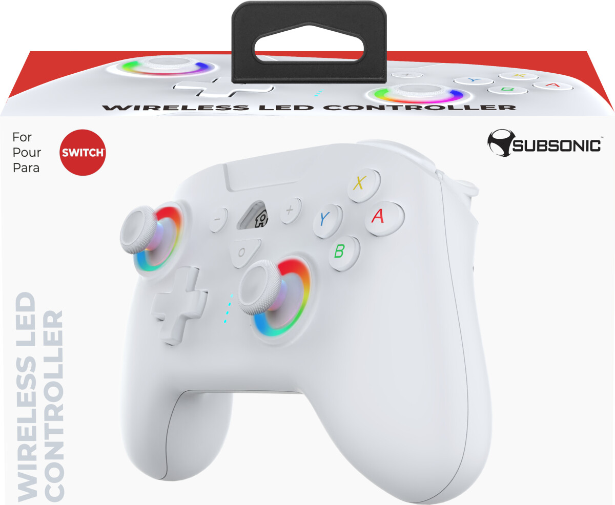 Subsonic Wireless Led Controller White - Nintendo Switch