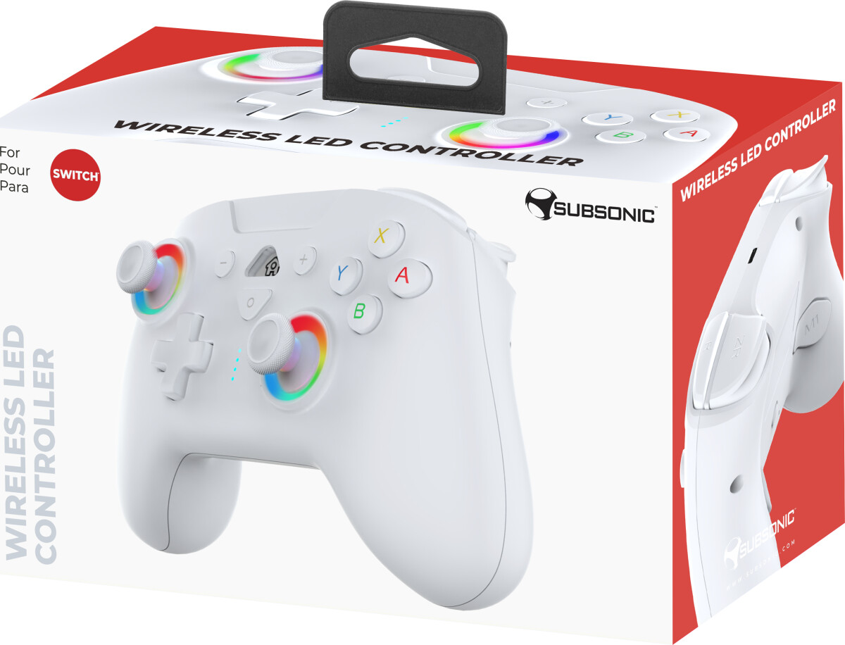 Subsonic Wireless Led Controller White - Nintendo Switch