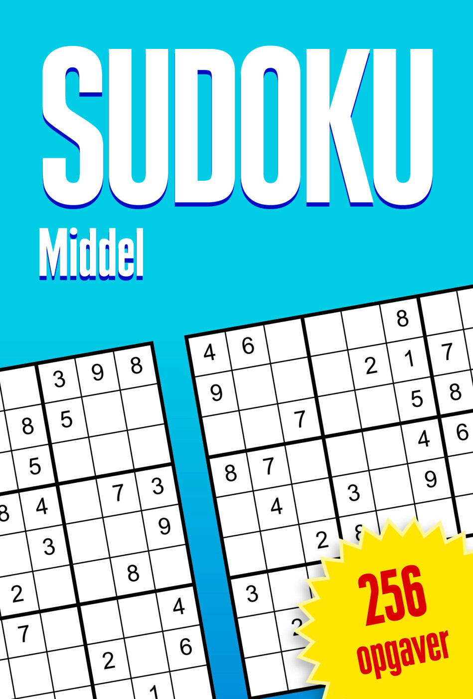 Sudoku - Middel - 256 Opgaver