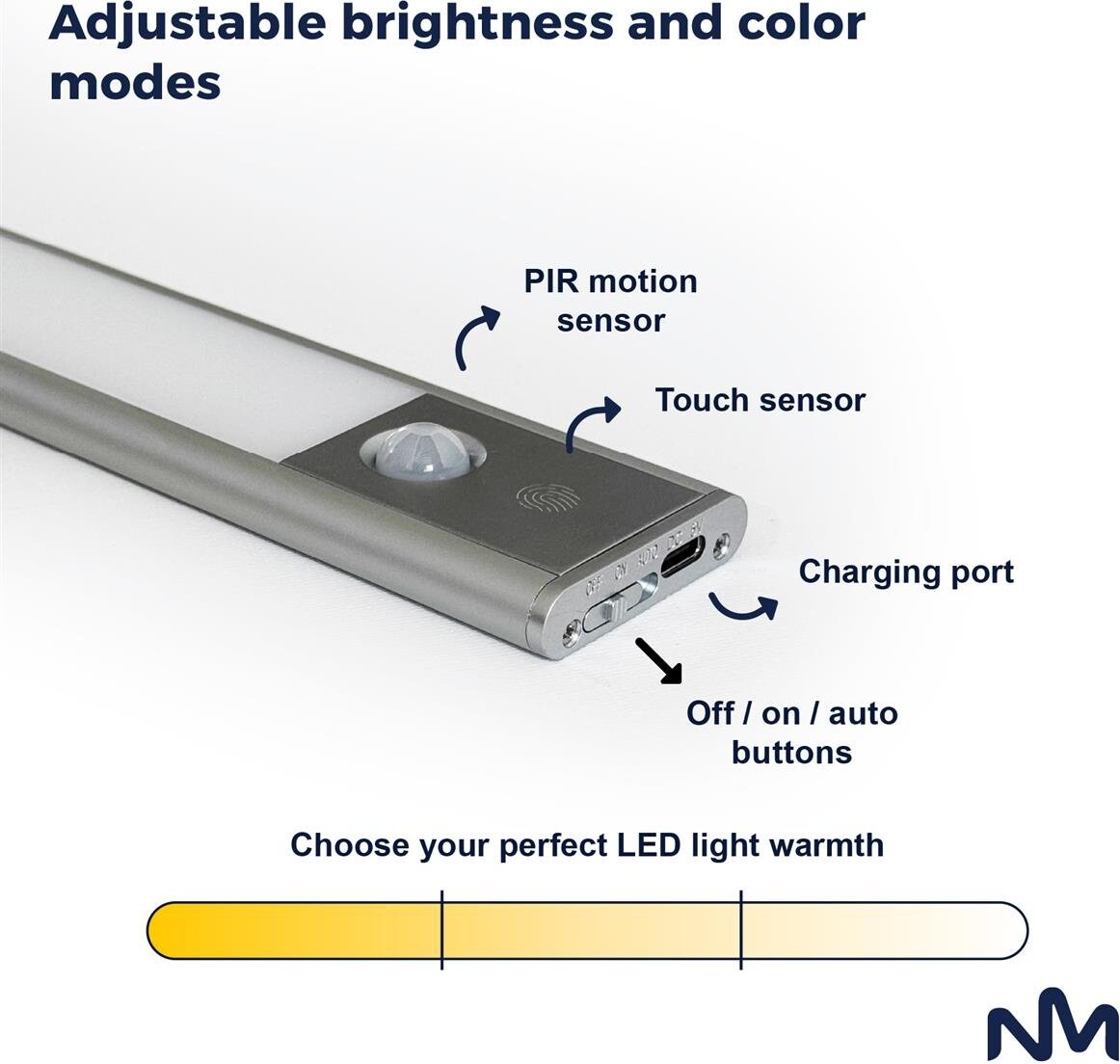 Sunmatic - Led Sensor Light 30Cm 2-Pack