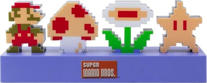 Super Mario 3D Lampe - Ikoner - 30 Cm