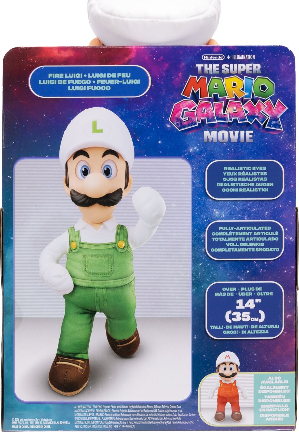 Super Mario Galaxy Movie - Jumbo Roto Plush - Luigi 432374