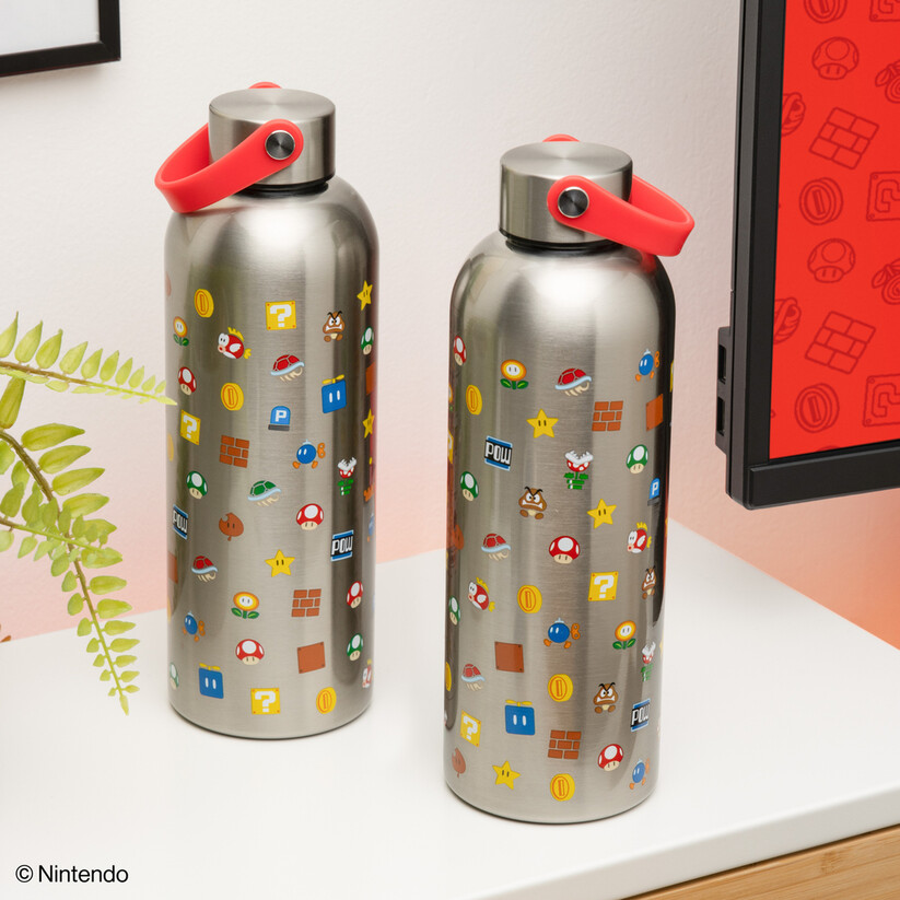 Super Mario - Metal Water Bottle