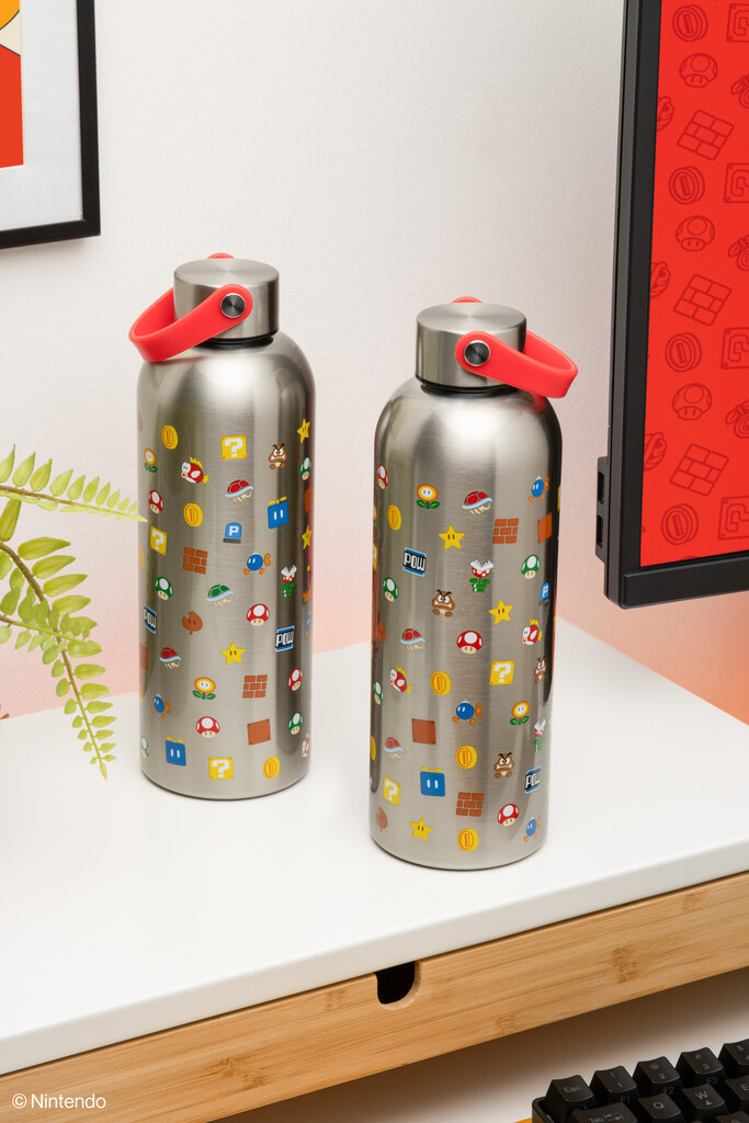 Super Mario - Metal Water Bottle