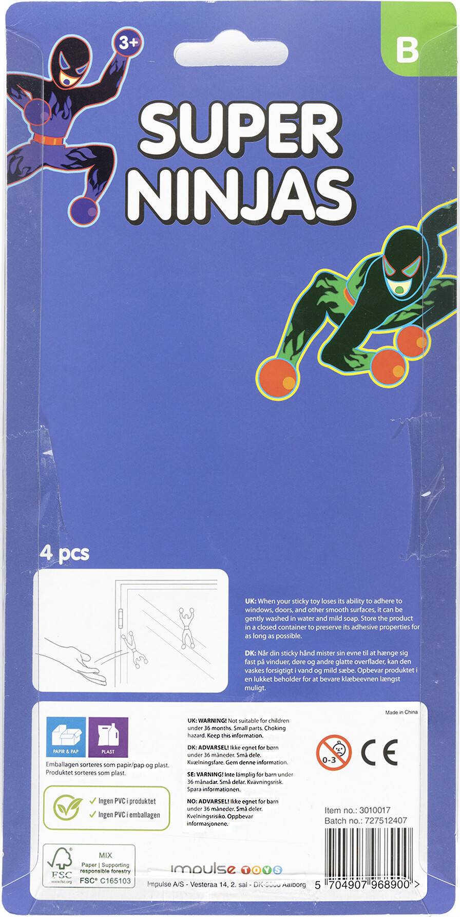 Super Ninja Figurer - 4 Stk