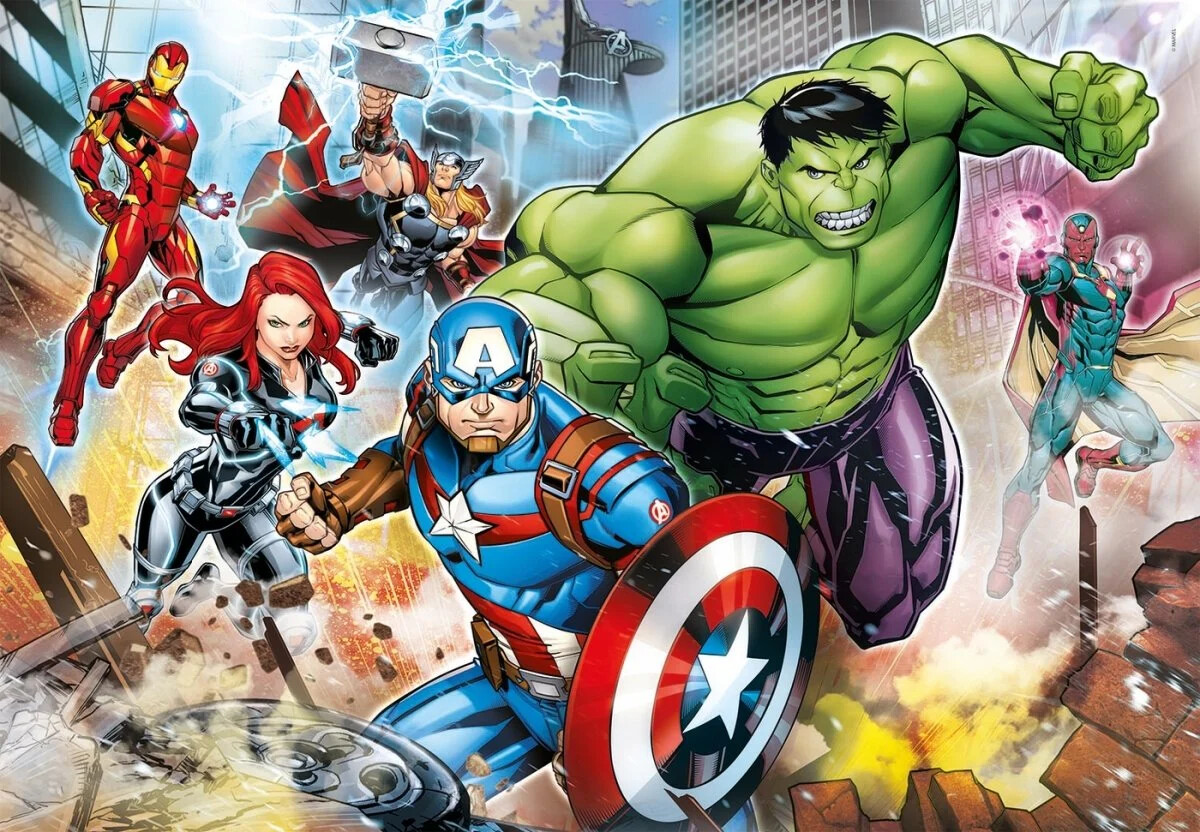 Marvel Puslespil - Avengers - Super Color - Clementoni - 180 Brikker