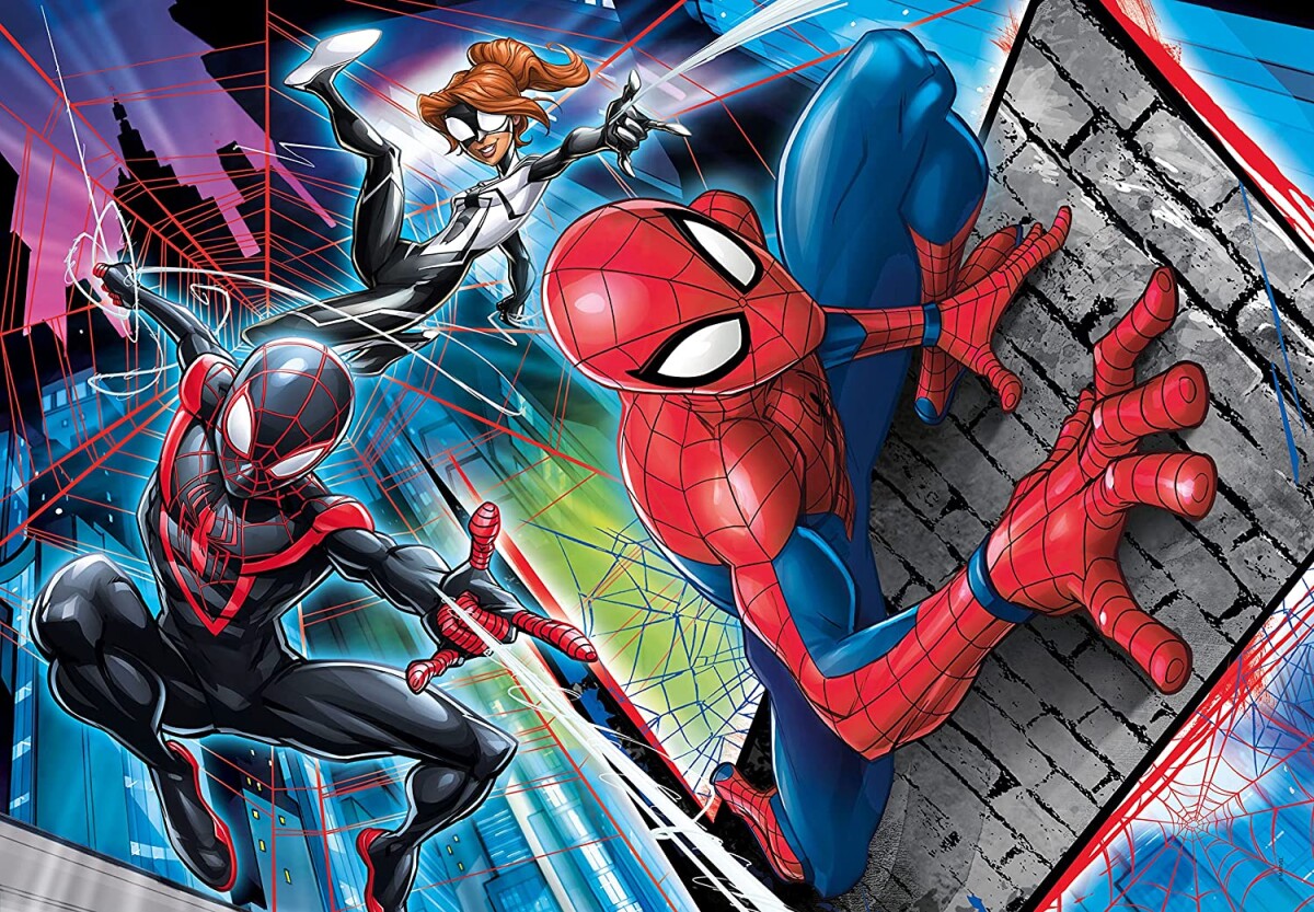 Spiderman Puslespil - Marvel - Super Color - Clementoni - 180 Brikker