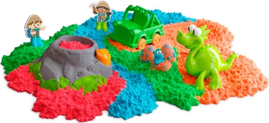 Super Sand - Dinosaur World - Legesand Sæt Til Børn