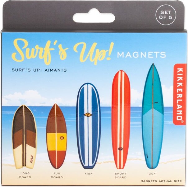 Kikkerland - Surfbræt Magneter - 5 Stk