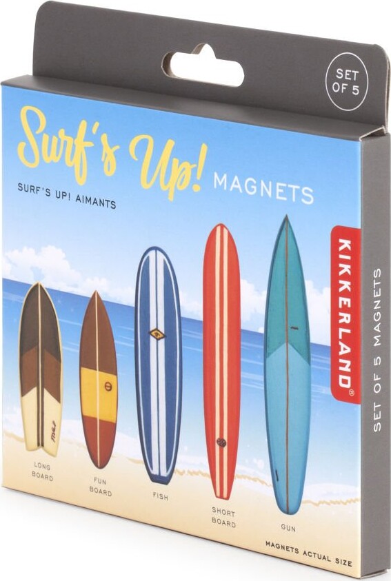 Kikkerland - Surfbræt Magneter - 5 Stk