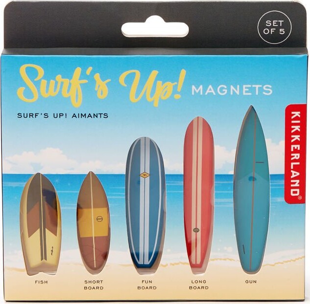 Kikkerland - Surfbræt Magneter - 5 Stk