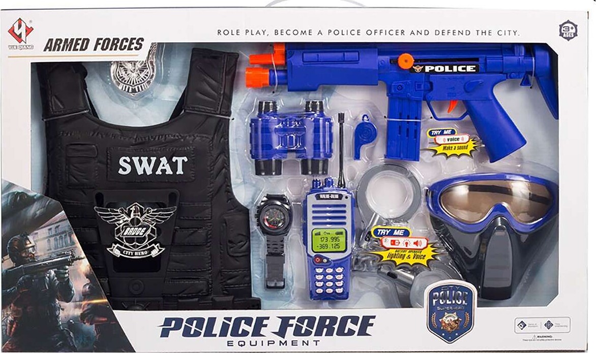 Politi Legetøj Til Børn - 9 Dele