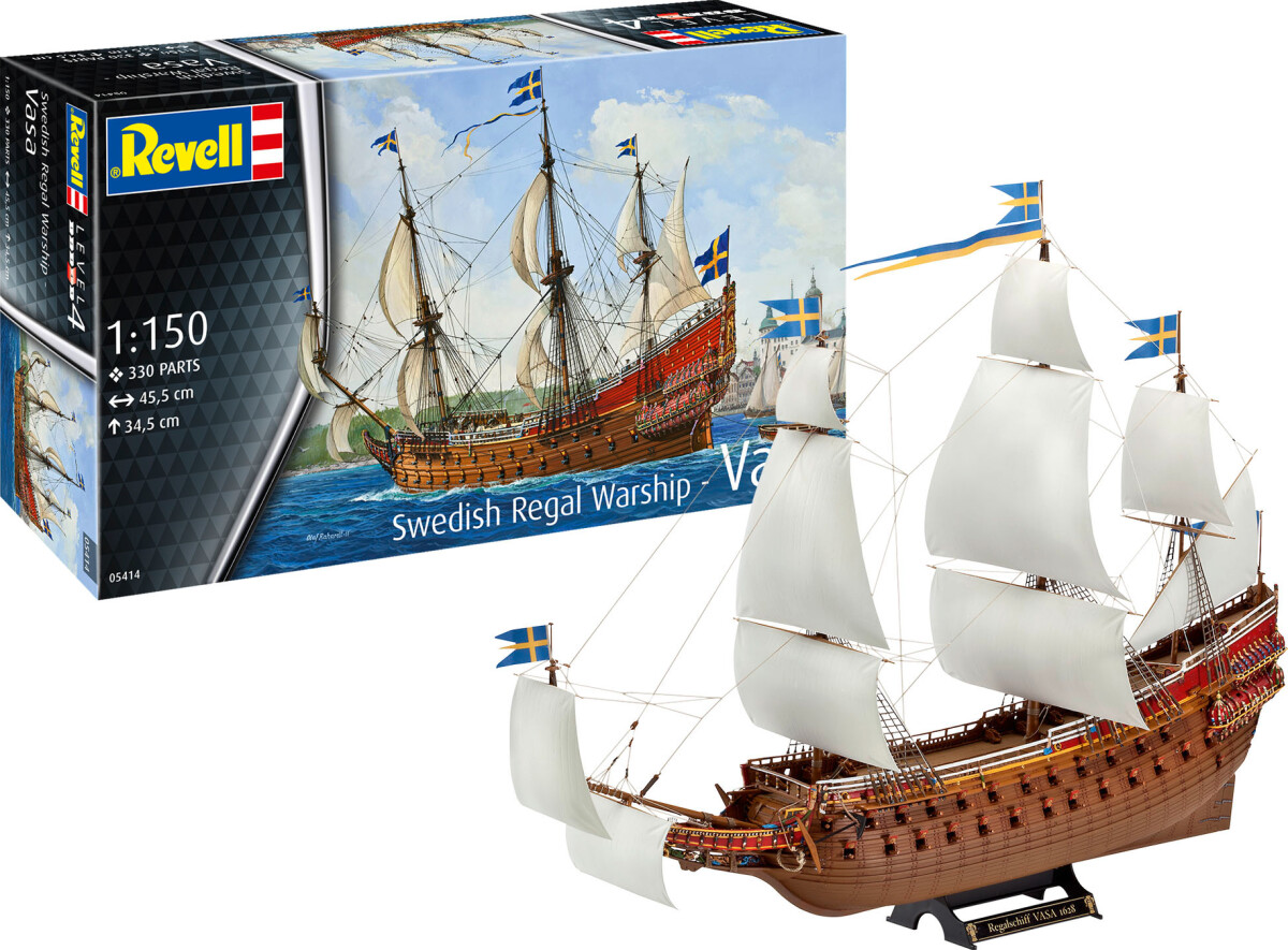 Revell - Vasa Swedish Regal Warship - 1 150 - Level 4 - 05414