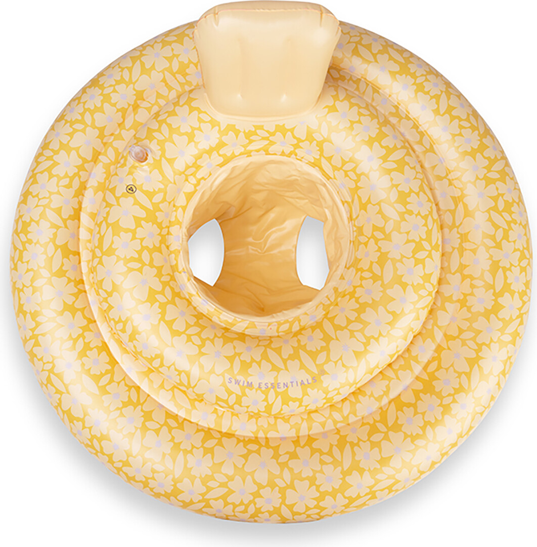 Swim Essentials - Baby Badering - 0-1 År - 69 Cm - Blomster - Gul