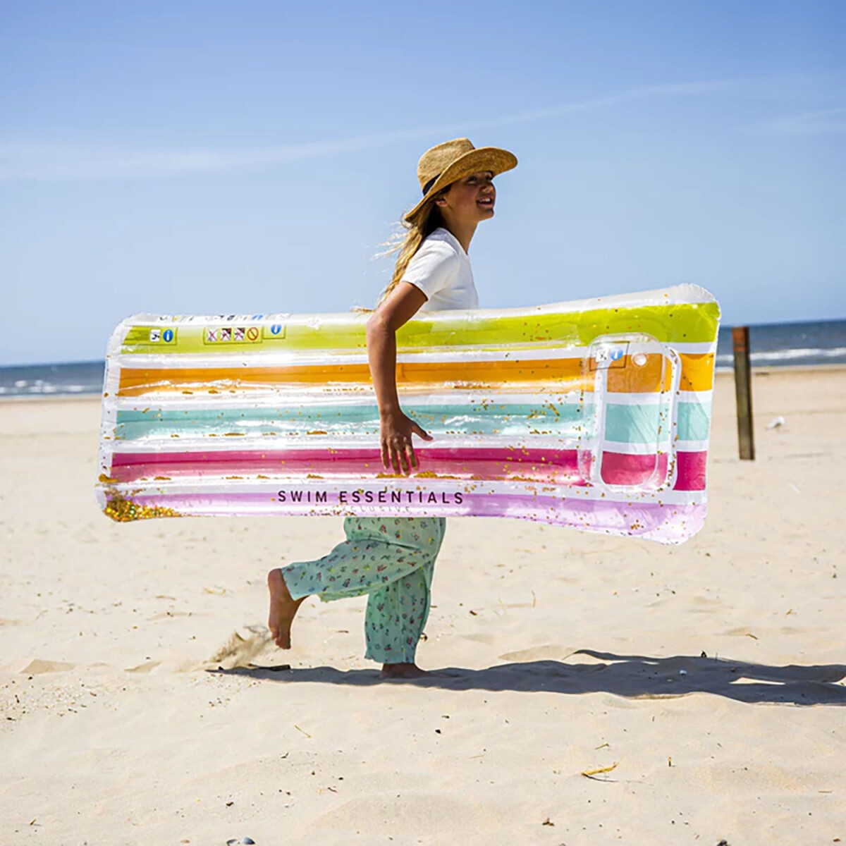 Swim Essentials - Bademadras 177 Cm - Colour Rush
