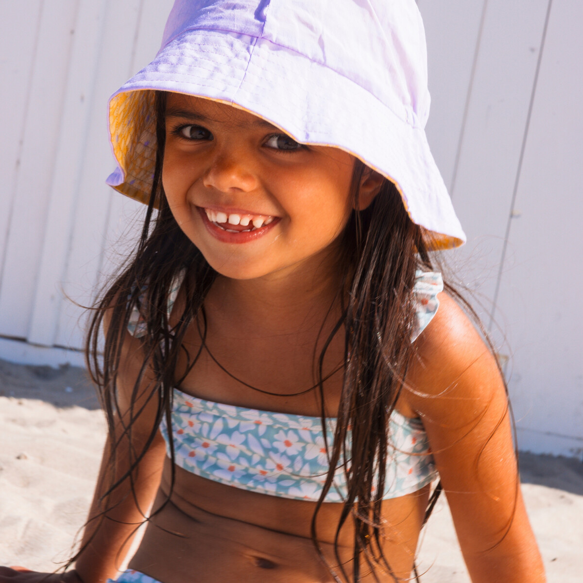 Swim Essentials - Bøllehat 2-4 År Vendbar - Florish Yellow