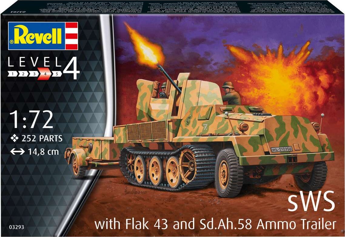 Revell - Sws With Flak 43 Tank Byggesæt - 1 72 - Level 4 - 03293