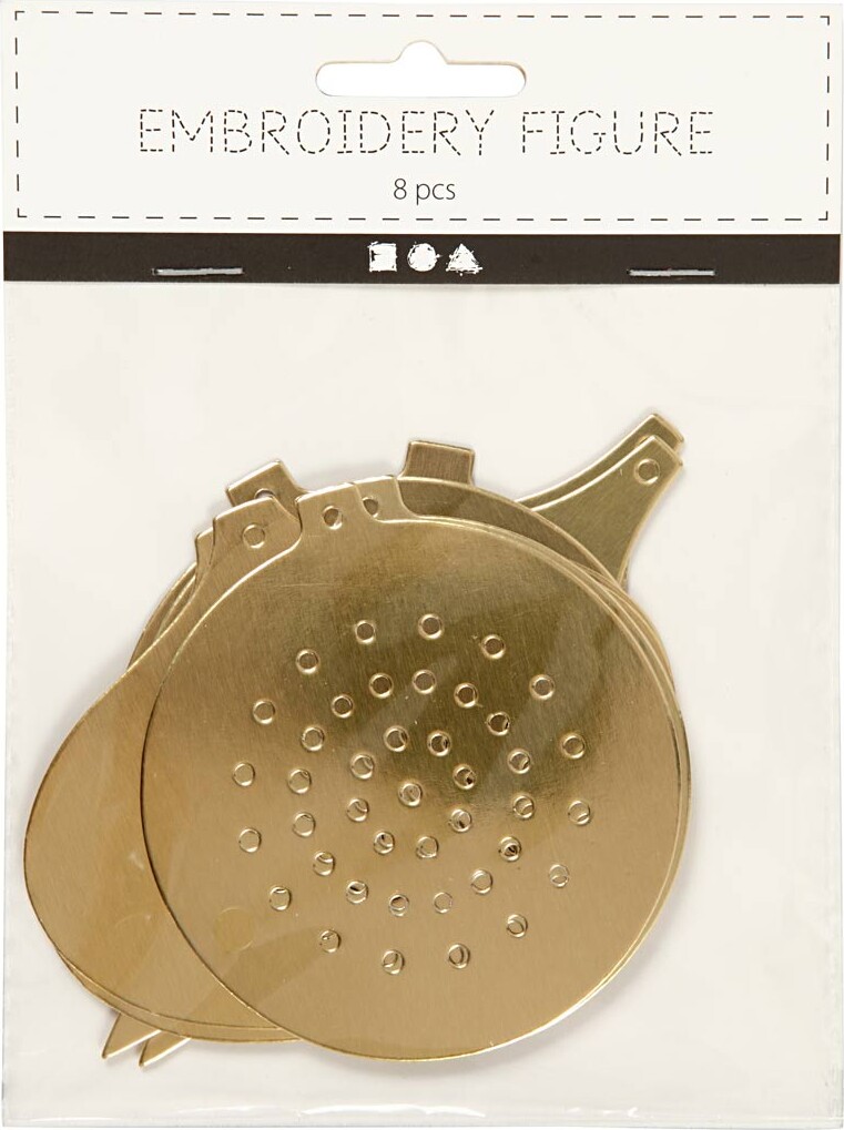 Sykarton - Juleornamenter - H 8 5-12 Cm - Metallic Guld - 8 Stk