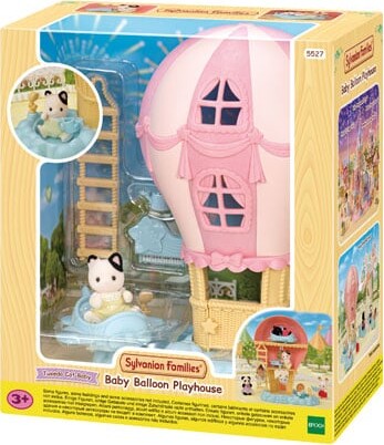 Sylvanian Families - Ballon Legehus Med Baby Kat Figur - 5527