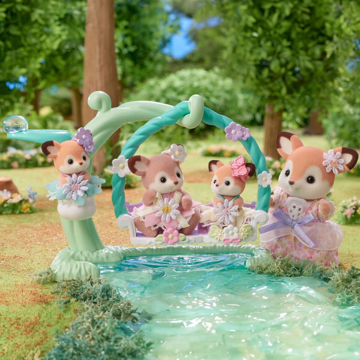 Sylvanian Families - Baby Hjortene - Blomstergynge Sæt 5801