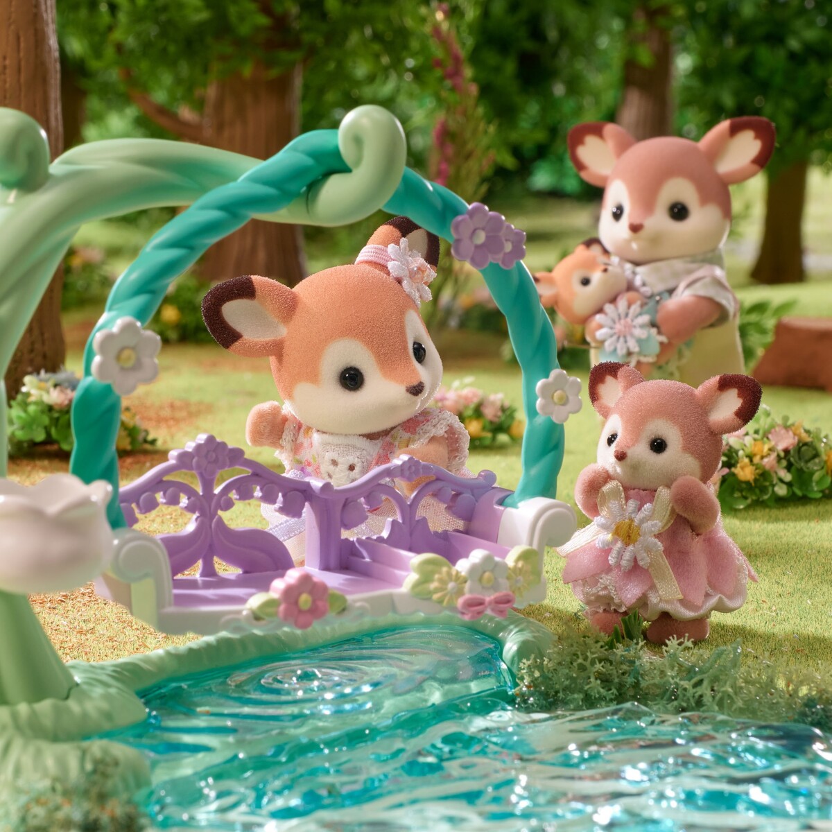 Sylvanian Families - Baby Hjortene - Blomstergynge Sæt 5801