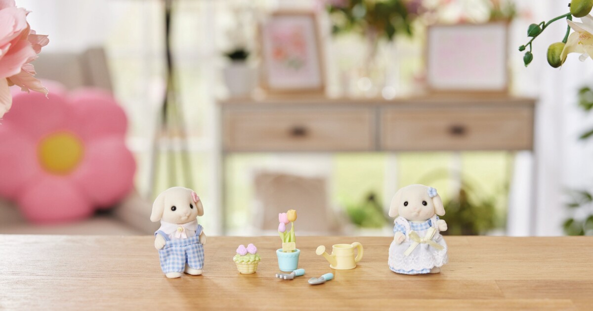 Sylvanian Families - Flora Kanin Bror Og Søster - Havesæt - 5736