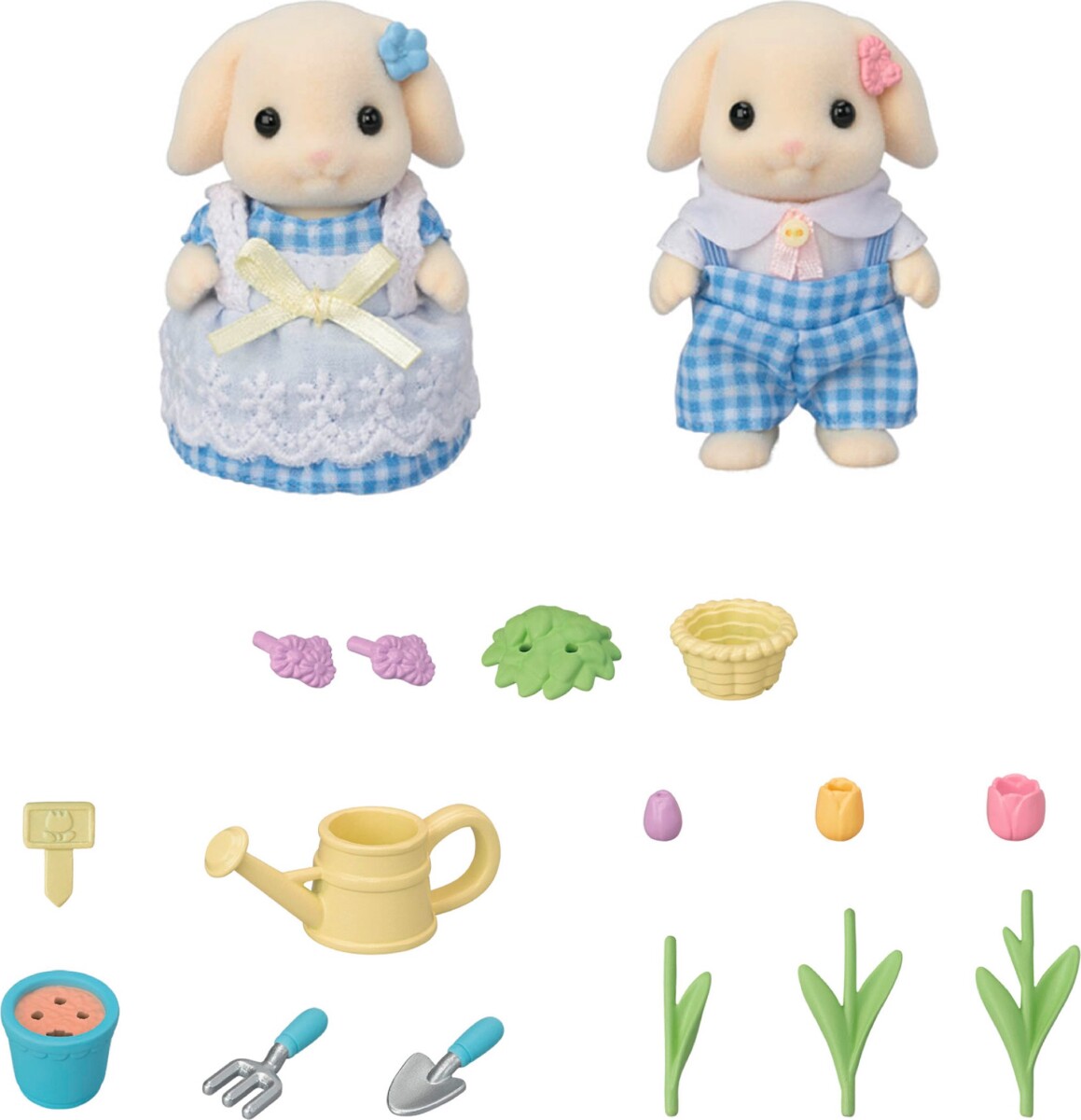 Sylvanian Families - Flora Kanin Bror Og Søster - Havesæt - 5736