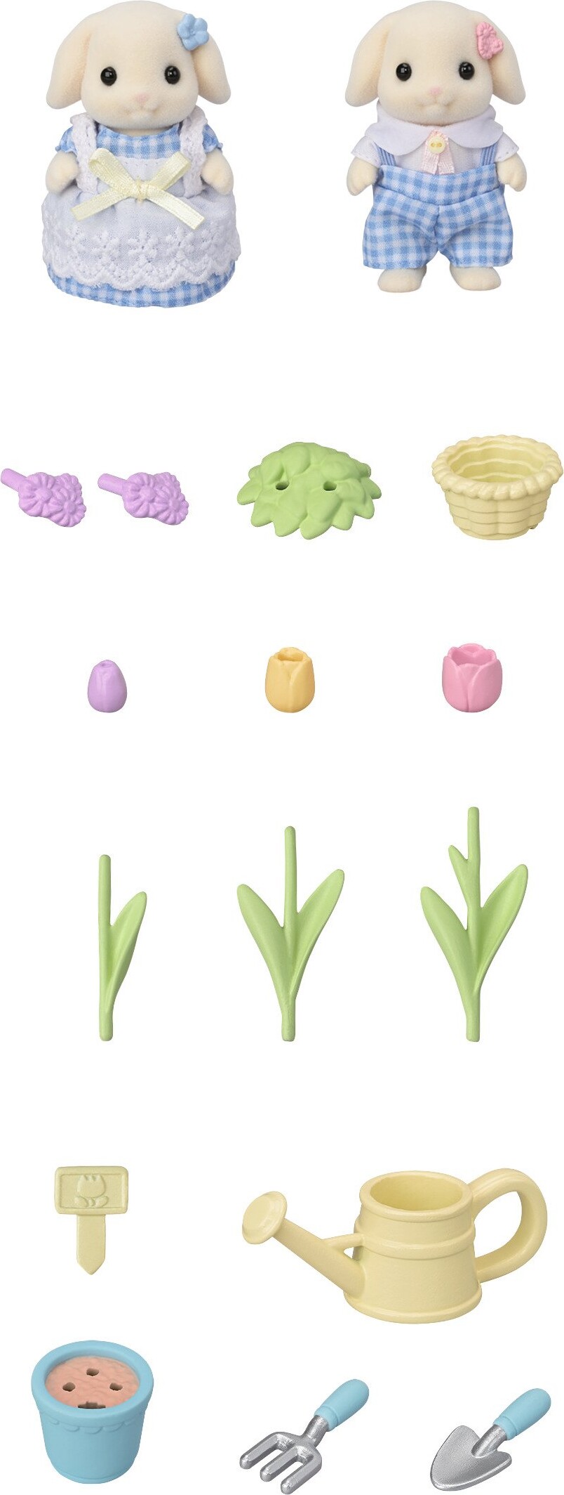 Sylvanian Families - Flora Kanin Bror Og Søster - Havesæt - 5736
